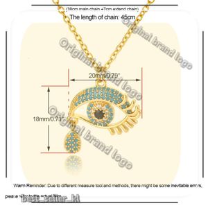 Mode Evil Eye Pendants Halsband för kvinnor 2024 GOTH 14K GUL GULD CHOKER Halsband Vintage Turkish Designer Eye Neck -kedjor smycken 866