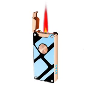 Neu gestalteter elektrisch gesteuerter Schalter Rot und Blau Flammenstrahlflamme leichter für Zigarette