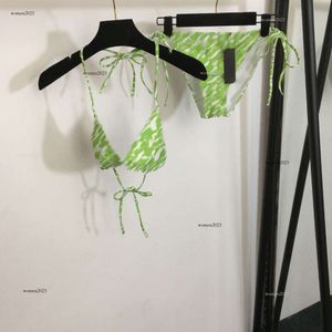 Marka strojów kąpielowych Kobiety bikini scenariusz projektantki dwuczęściowy kostium kąpielowy moda litera drukowania logo seksowne stroje kąpielowe piękno wakacje na plażę odzież 26 kwietnia