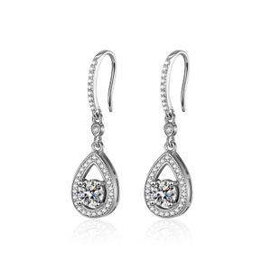 sier earrings s925モサンストーンイヤリングレディースイヤリングタッセルウォータードロップピアの形をしたイヤリングエクサイズ品質