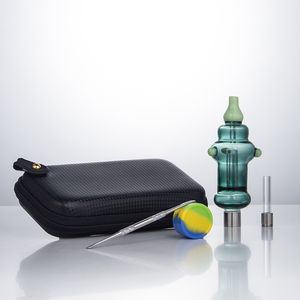 NC102 OD 32mm Dab Rig Bongus Fumando tubos de fumantes Conjunto de bolsa 510 Titanium Cerâmica Quartzo UNIQUIDO BOBBER DABBER DABBER DA TOLA BOBBER DABBER SILICON BOBBLER BONG BONG