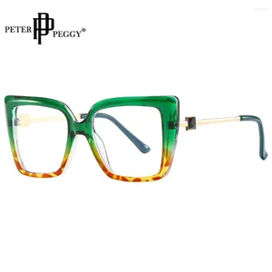 Sonnenbrillen Frames Mode Süßigkeiten Farbe Quadratgläser Frauen 2024 Katzenaugendesigner Damen Flexible Retro optische Brille Rahmen