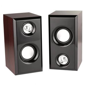 Webcams USB Kabellautsprecher Computer Holz Subwoofer -Lautsprecher mit 3,5 -mm -Bass -Stereo -PC -Desktop -Notebook -Musikplayer |Tragbarer Lautsprecher