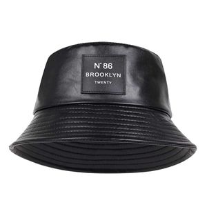 Wide Brim Hats Bucket Spring/Summer Brooklyn Bana Toilet Hat Outdoor Travel Fashion Sun Mens and Womens Leather Panama Q240427