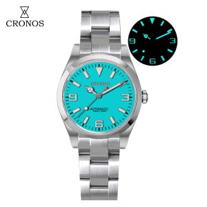 Комплекты Cronos Luxury Men's Watches 36 мм Explore Climbing Series Series Couples Sport Watch Unisex Automatic Mechanical Watch 10BAR