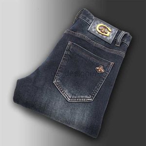 Herren Jeans Designer Herbst und Winter Herren -Slim Fit Modemarke Little Hardware Decoration Business Casual Micro Elastic Dicke kleine Gerade Jeans