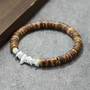 Bracciale Buddha con perline di legno antiche da 8 mm con perline Gioielli da uomo con polsini in pietra naturale irregolare alla moda