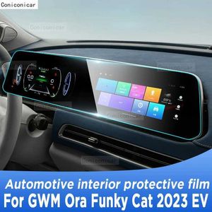 Tatueringsöverföring för GWM ORA FUNKY CAT 2023 EV Gearbox Panel Navigationsskärm Bilar Interiör TPU Protective Film Cover Anti-Scratch Sticker 240427