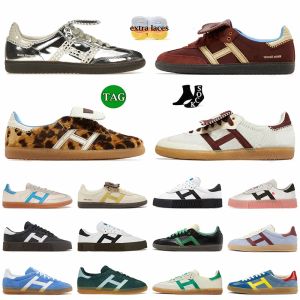 2024 Designer de sapatos masculino New Women Women Sporty and Rich Vegan Ninety Original Sneakers Womens Wales Bonner Sier Nylon Brown Leopard Sports Fashion Fashion Trainers