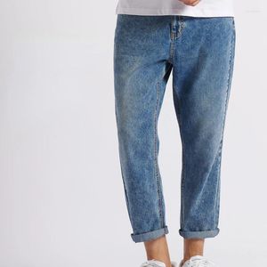 Herren Jeans Mode Baumwolle schlank neunminütige schmale Fußhosen Retro-gebratene schneebedeckte Effekt-Shorts mit gebratenem Schnee