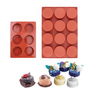 Moulds 6/12 Round Cylinder Cake Molds Silicone Molds for baking cookie Chocolate Covered Oreos Bakeware Pastry Mould Round Cupcake Cake