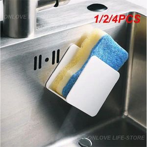 Kitchen Storage 1/2/4PCS Cleaning Cloth Rack Non-perforated Abs Rounded Corners White Racks