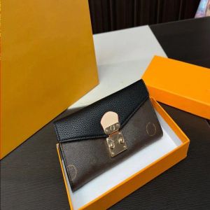 2024SS Herr- och kvinnors universella lyxdesigner Classic Presbyteria Folding Wallet Card Bag Interior Slot Pocket Women 'Card Holder Designer Bag