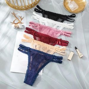 Mutandine femminili sexy a bassa vita in cotone perizoma coltch da ragazza biancheria bianche da donna a back-out intimate brief bandage da donna in pizzo