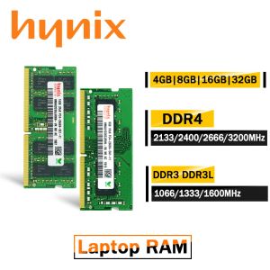 RAMS Hynix Laptop Ram Notebook Memória de 32 GB 16GB 8GB 4GB DDR4 DDR3 DDR3L PC4 PC3 2133P 2400T 2666V 3200A 1333 1600 10600 12800S SODIMM