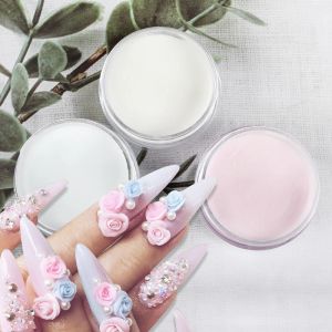 Flüssigkeiten transparente Acrylpulver rosa weiße Schnitzkristallpolymerpulver Maniküre für Nagellack professionelle Nagelkunstzubehör