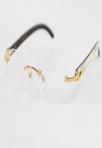 ブラックバッファローホーン眼鏡サングラスフレームフレーム女性装飾ゴールドフレームグラス8498071