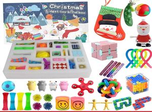 Toys Christmas Advent Calender Pack Anti Stress Toy Set Marmor Gift Sensory Antistress Relief Blind Box Xmas Santa Claus Gifts for Children Children Friends6285041