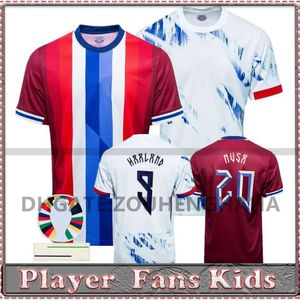 真新しい2024/25ノルスホームアウェイサッカージャージHaaland 24 25 Noruega Odegaard Berge King Camisetas de Futbol Nationalチームユニフォーム