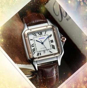 Automatic Date Iced Out Men Three Stiches Watch Ultra Thin Style Quartz Battery Rose Gold Silver Calendar Stain Steel Band Clock wholesale male gifts wristwatch