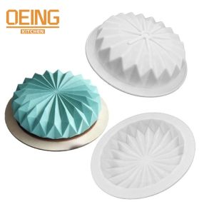 Moldes renda mousse silicone bolo molde de venda quente diamante redonda bolo de bolo de molde diy acessórios de cozimento pão