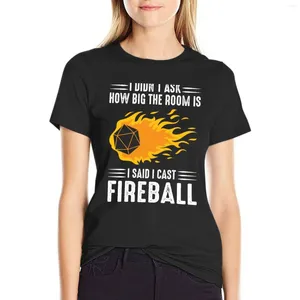 Frauen Polos Ich habe Feuerball-Zauberer Zauberer DM Giftrpg T-Shirt lustige T-Shirts für Frauen Kleid Grafisches T-Shirt