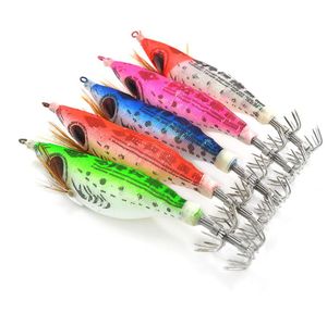 5 Madler 10 cm Liminous Squid Hook 3D Büyük Gözler Kalamar Jigs Hooks Ahşap Karides Jigging Balıkçılık Lures7743243