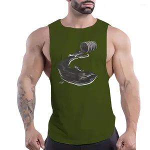 Tampo masculino Tops Vest dos homens da primavera de mola de baleia oceânica esportes de fitness lazer praia leve músculo apertado