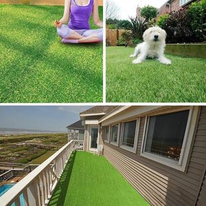 Decorative Flowers Artificial Grass Carpet 6.5 Feet X 10 Indoor And Outdoor Landscape Terrace Synthetic Mat - Thick