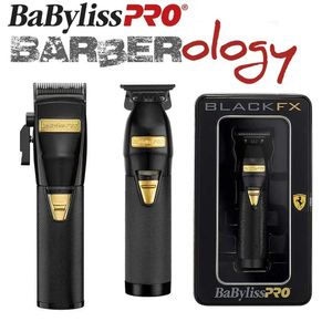 Hair Trimmer BaByIissPRO BLACKFX Metal Series Cordless Clipper Suitable for Professional Barbers and Stylists Q240427