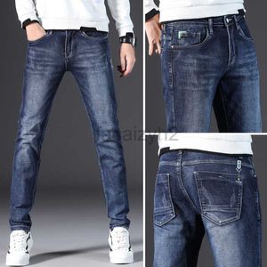 Jeans masculinos 2022 Primavera e outono Novo jeans coreano Edição Slim Fit Elastic Small Tubo reto de calça de jeans masculina de tamanho masculino