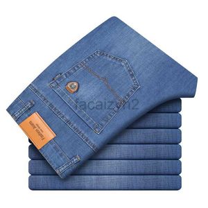 Herren Jeans Sommer Slim Denim Herren Slim Fit gerade Bein Herrenjugend Casual Hosen Neugeschäft übergroße lange Hosen Plus Size Hosen