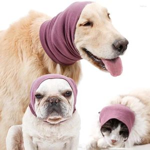 Abbigliamento per cani collo snood e orecchie con cappuccio per animali domestici caldi per cappello da comfort inverno caldo per la lunga ansia