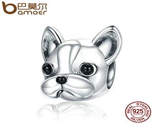 925 partner fedeli in argento sterling perline per animali da cane bulldog francesi si adattano alle donne braccialetti di gioielli cuccioli4063222