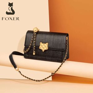Best-selling Skew Package 90% Factory Hot Promotion Golden Fox Womens Bag New Versatile Fashion Trend Crossbody Single Shoulder Cowhide Chain Bags