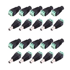 2024 10 Çift (20pcs) Coax Cat5 - BNC DC Güç Erkek Jack Plug DC Kadın Konnektörü Fiş Adaptörü AV BNC UTP CCTV Kamera Video Balun Güvenlik Sistemi Aksesuarları