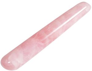 Целая натуральная розовая розовая красавица Кристально -каменная массажная палочка для акупунктурной терапии.