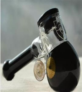 Glass Oil Burner Pipe Water bong Bubbler Black Glass Hand Pipe Classic White Bubbler Thick Handle Glass Smoking Pipe238l2737304