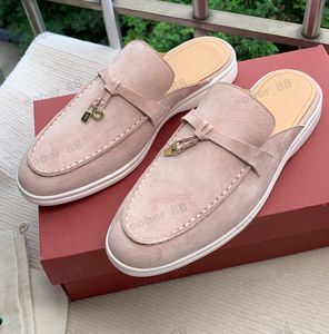 10A высшее качество обуви LP Summer Walk Designers Loafers Cashmere Leather Tassels Женские высокие эластичные сухожили