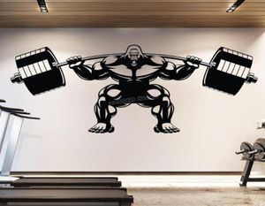 Adesivi a parete gorilla palestra decalcomania motivazione fitness motivazione muscolo vano arrotoli decorazioni sport poster b7546108853