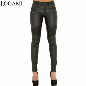 CAPRIS LOGAMI FAUX CHAETHENS PONTES MULHERES ELÁSTICA ZIPPER DE CAUS