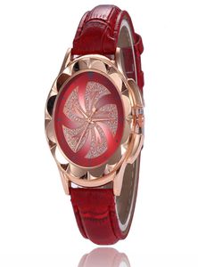 Style na ręce na rękę Rose Gold Diamond Windmill Classic Ladies Watch Fortune to rekrea