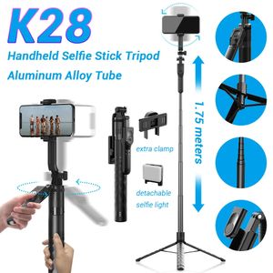 1,75 metro Ultra Long Tripod Handheld Selfie Stabilizando para o pógraneo LiveStreamers Vloggers 240422