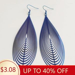 Studörhängen 2024 Fashion Bohemian Long Unique Natural Real Leaf Big For Women Jewelry Oorbellen Pendientes Mujer Mod