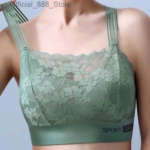 Tank da donna camis sexy pizzo sexy senza soluzione di continuità femminile reggiseno comodo sport traspirante di bellezza di bellezza sleep sleep raccolta tubo del torace avvolto top d240427