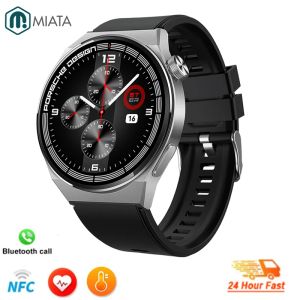 Watches GT8 Smartwatch för Man Woman Sports Fitness NFC Heart Rate Long Battery Life Bluetooth Ring 2023 Ny Smart Watch för iOS Andriod