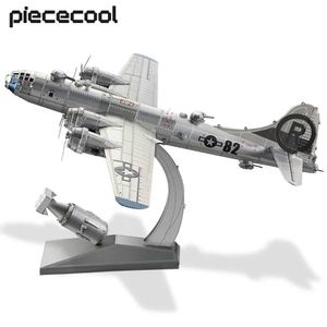 3D Puzzles Picecool 3D Puzzle B-29 Super Fortress Metal Assembly Model Kit Creative Toy Puzzle DIY Adult Gift 150pcsL2404