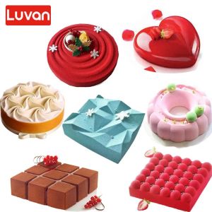 Moulds Silicone Cake Mousse Mold Pastry Desserts Mould Baking Forms NonStick Pan Round Heart Shaped Homemade Bakeware Kitchen Tools