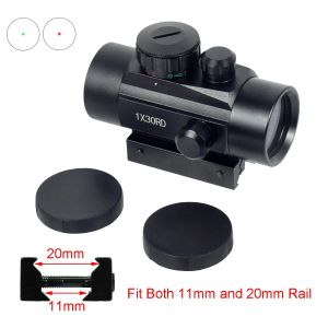 1x30 1x40 Red Dot Scope Sight Tactical Scope Green Red Dot Collimator Dot med 11mm/20mm Rail Mount för jakt