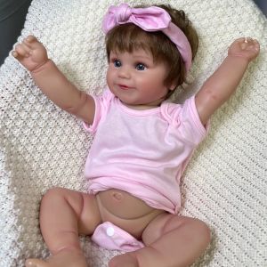 Dolls 50CM Full Body Vinyl Girl Waterproof Reborn Doll Maddie HandDetailed Painting with Visible Veins Lifelike 3D Skin Tone Gift